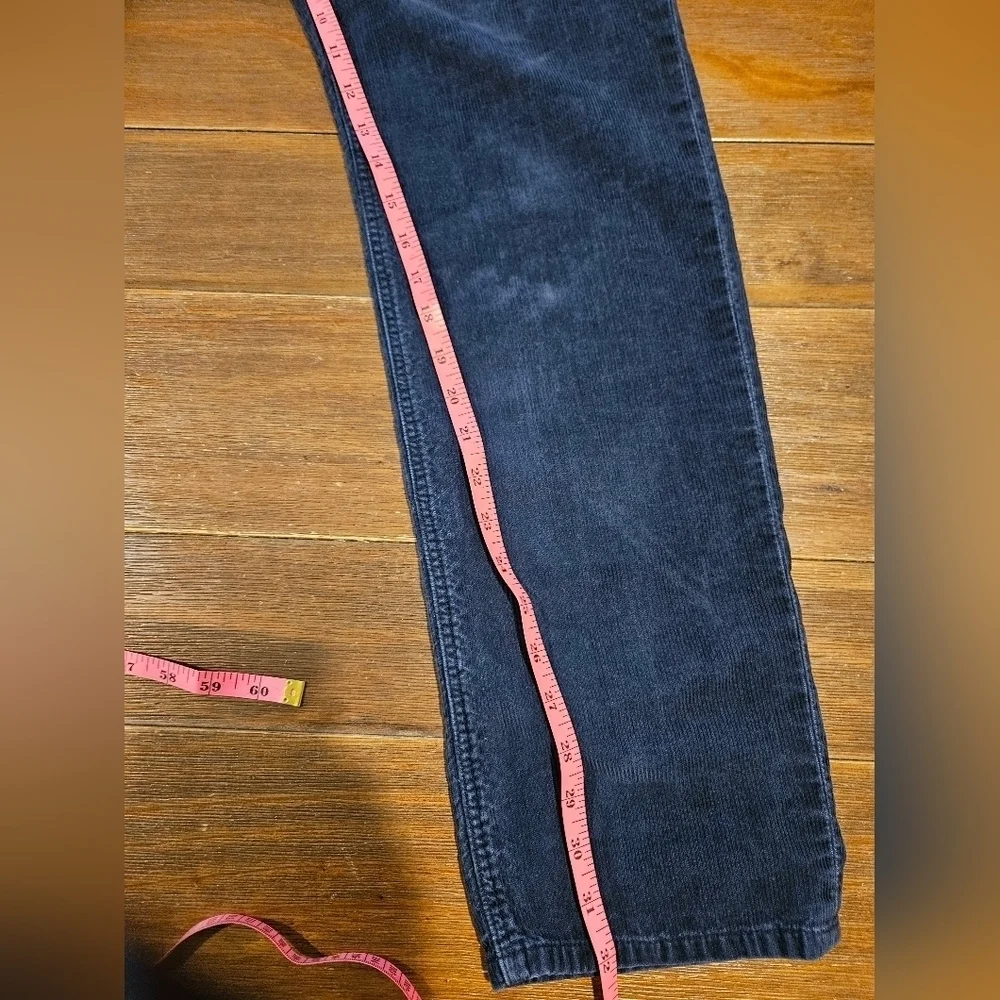 THEORY WOMEN'S NAVY BLUE ZIGGY SLIM LEG MID-RISE CORDUROY PANTS SIZE 34 - Picture 7 of 8